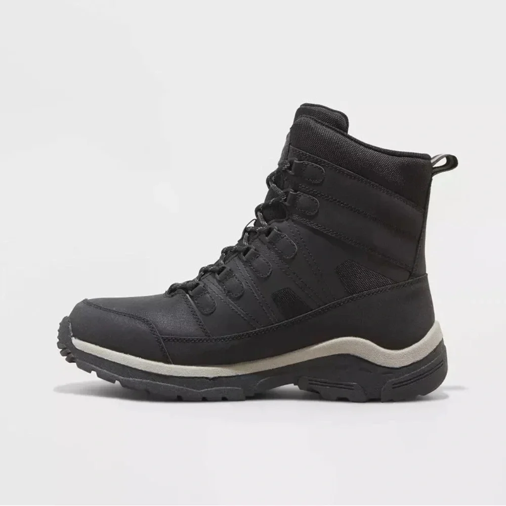 All in Motion Men's Black Snow Boots